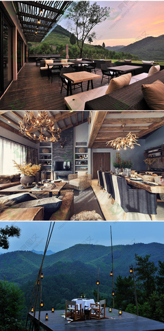 室内设计软装实景图民宿装修效果图客栈旅社酒店客房布置前台接待